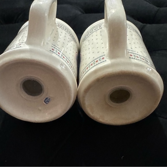 VTG Ceramic Salt & Pepper Shakers Welcome Friends Hearts & Geese Cottagecore EUC - Picture 5 of 10